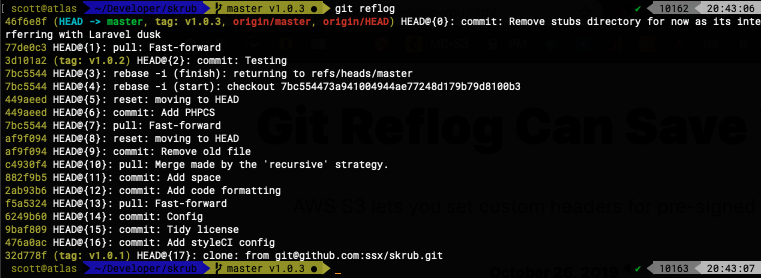 git reflog